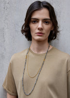 Infinity bead necklace glacier