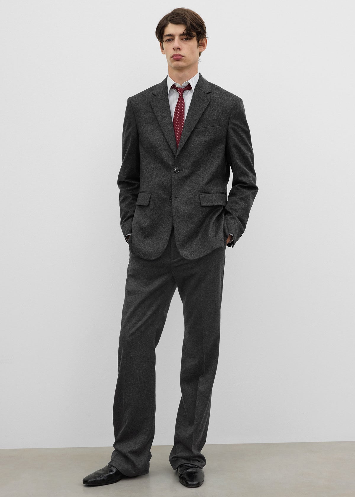 Classic SB flannel jacket charcoal melange