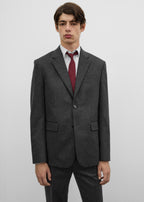 Classic SB flannel jacket charcoal melange