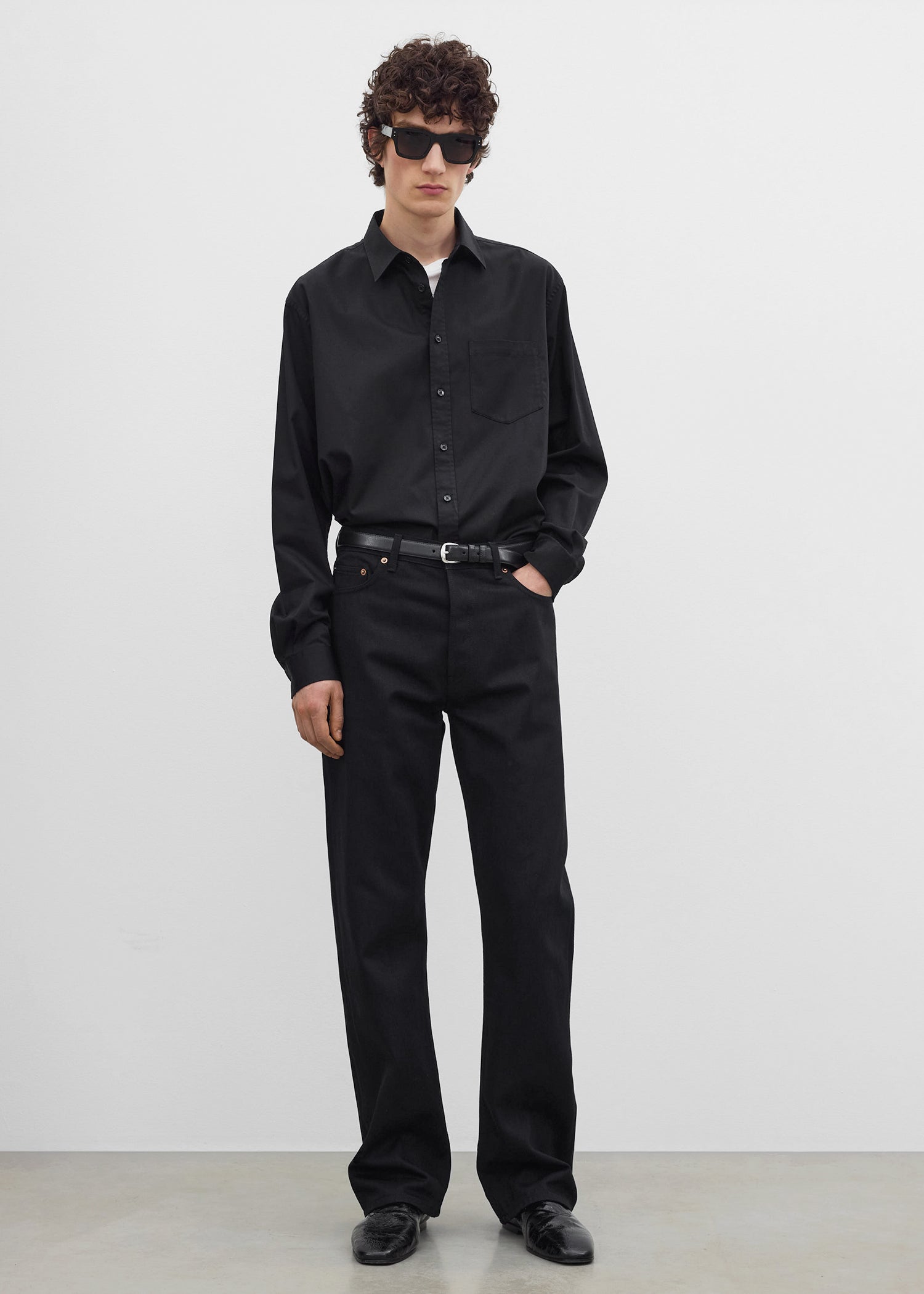Straight denim black