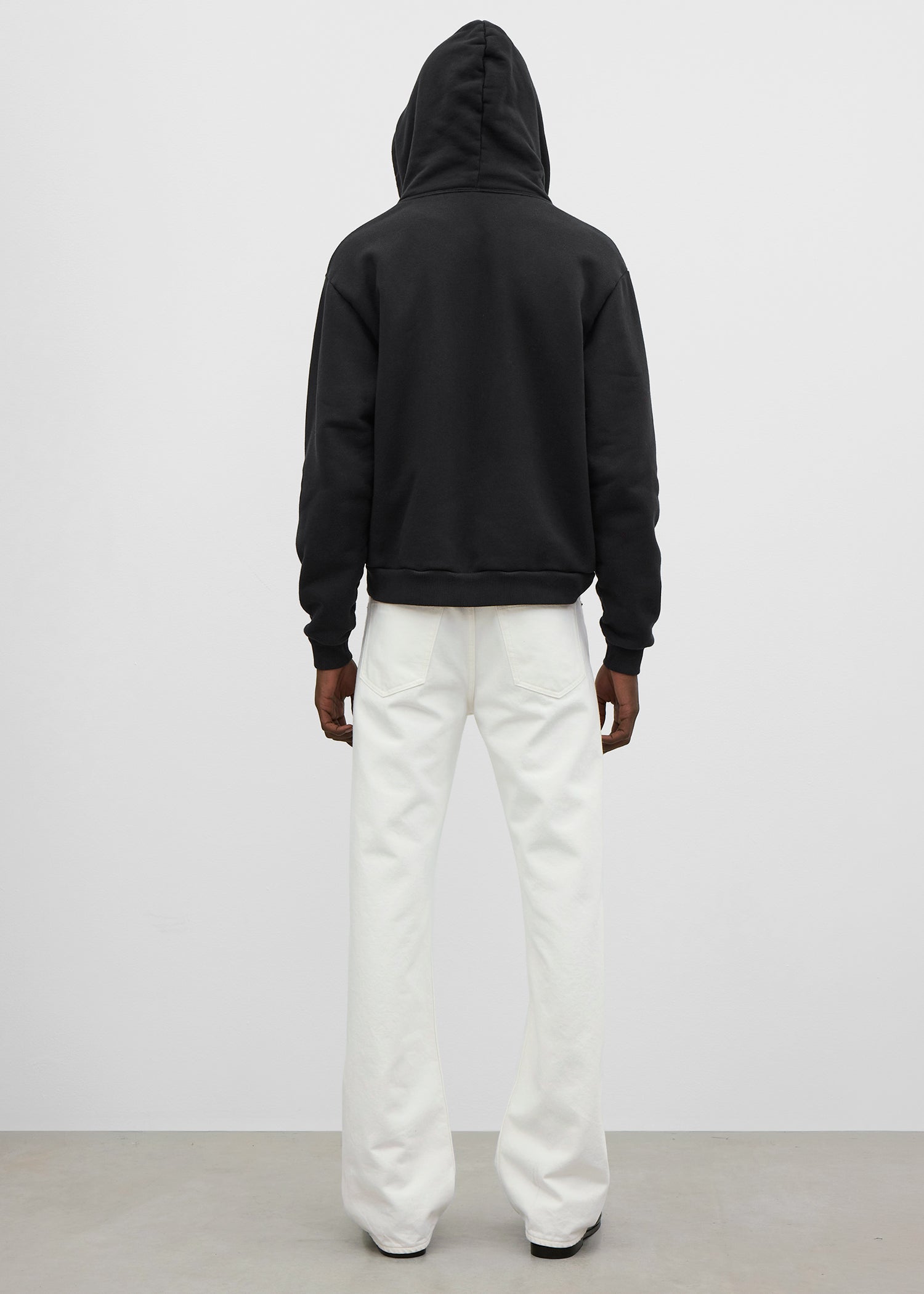 Zip hoodie washed black