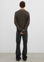 Camel hair crew brown melange