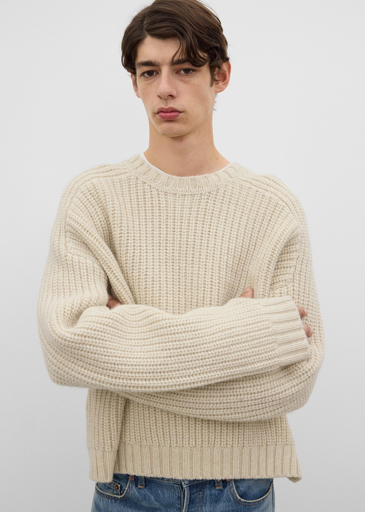 Rib crew off-white