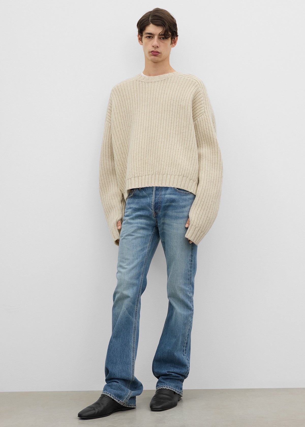 Rib crew off-white