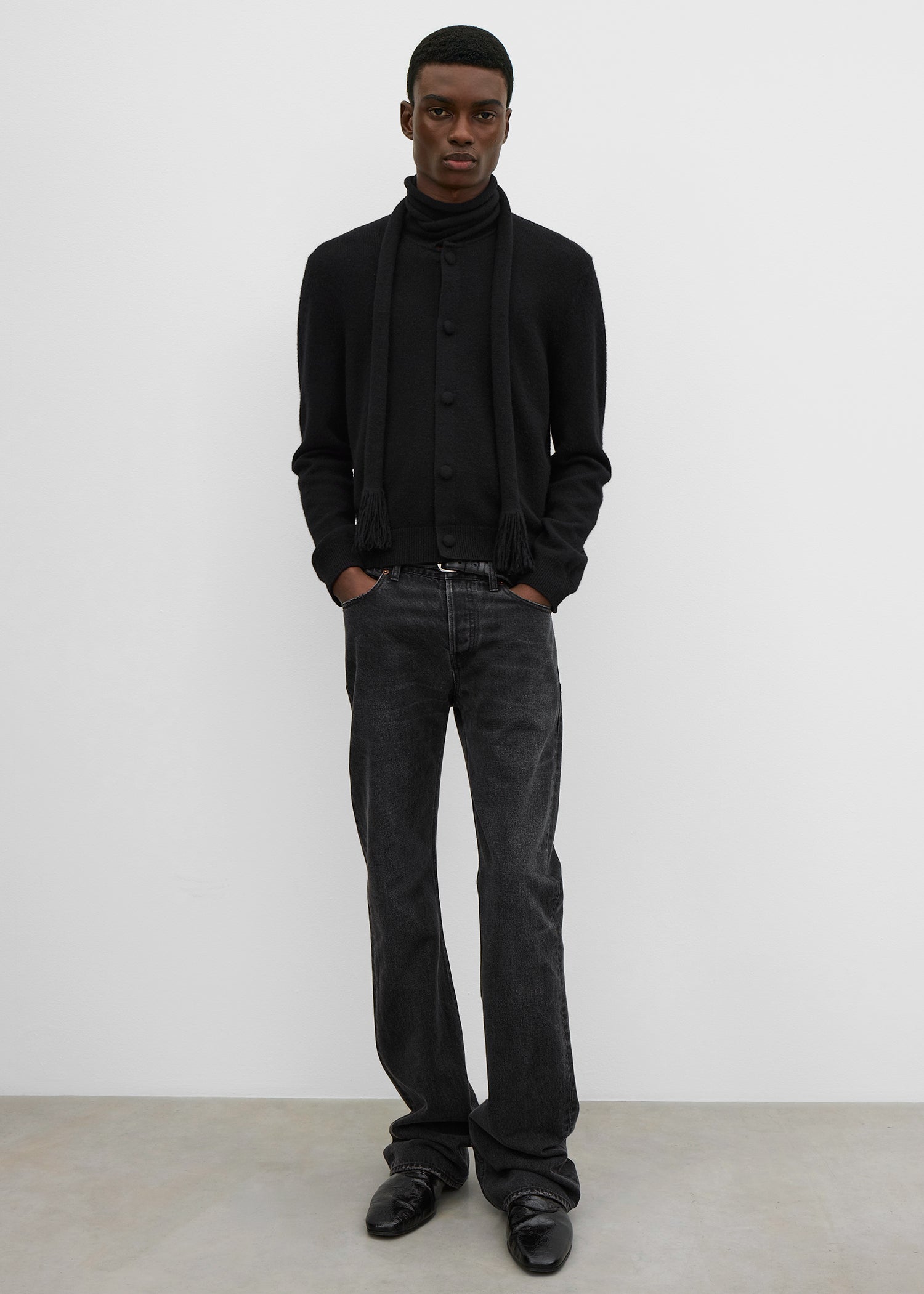 Scarf cardigan black