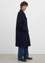 Relaxed doublé coat dark navy