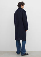 Relaxed doublé coat dark navy