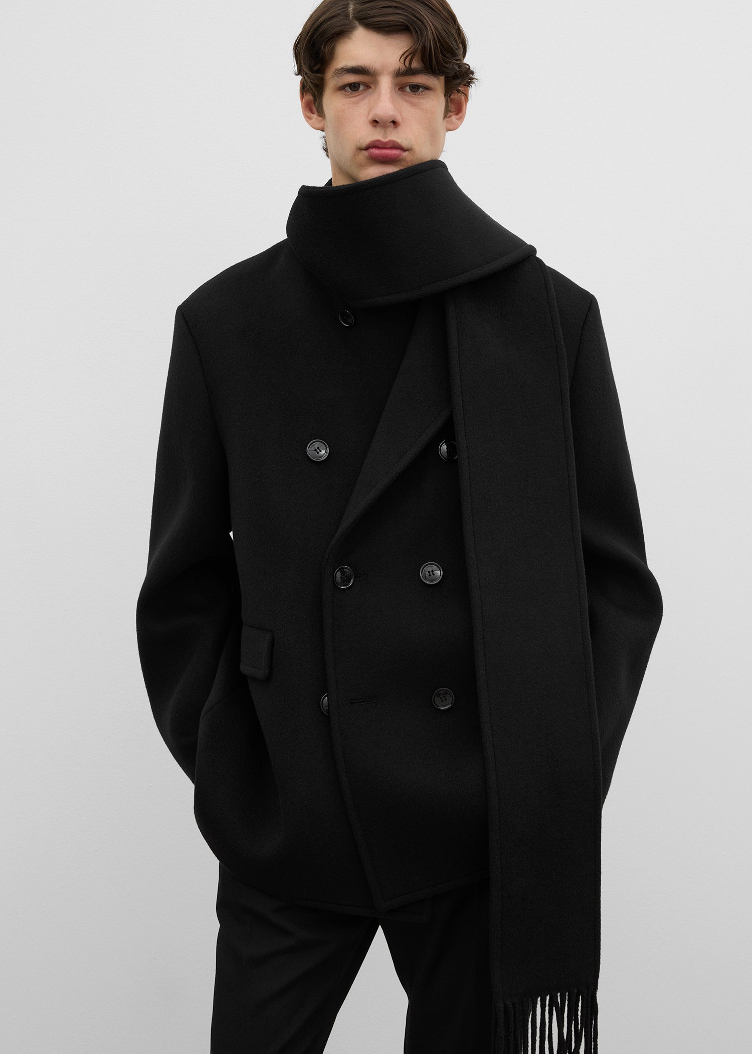 Scarf peacoat black