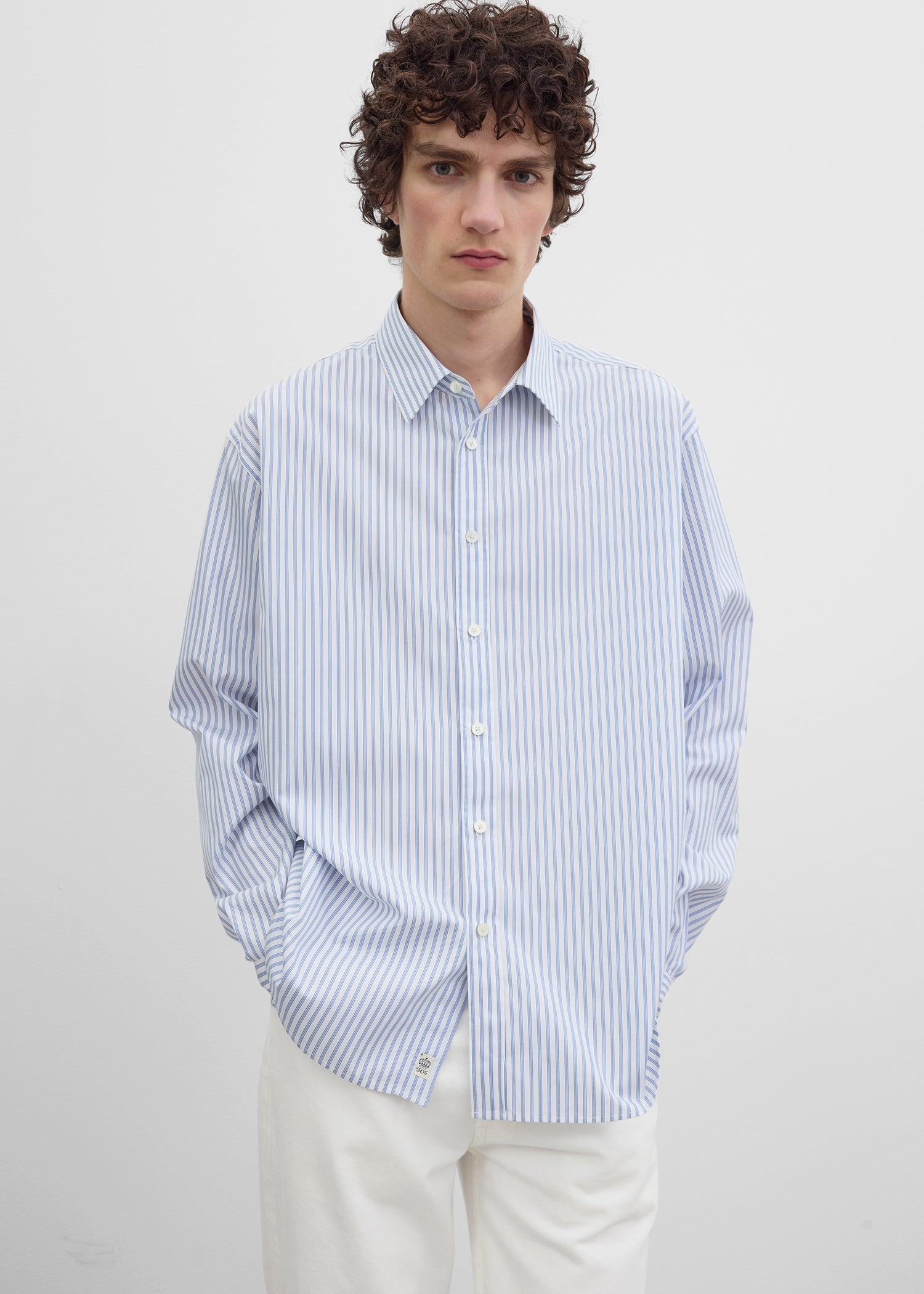 Casual shirt white/cobalt/blue