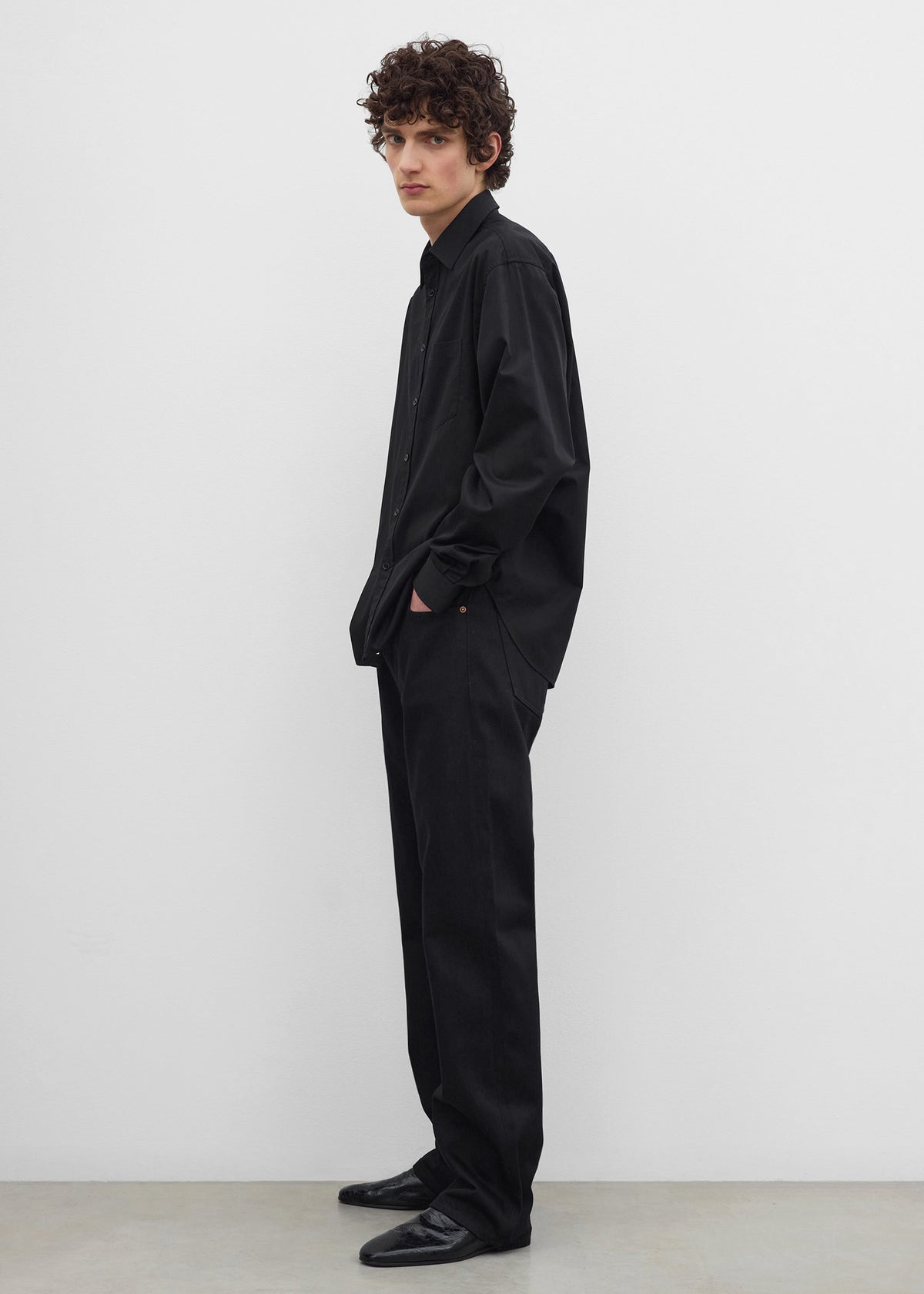 Casual pocket shirt black