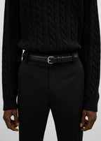 2.5cm classic belt black