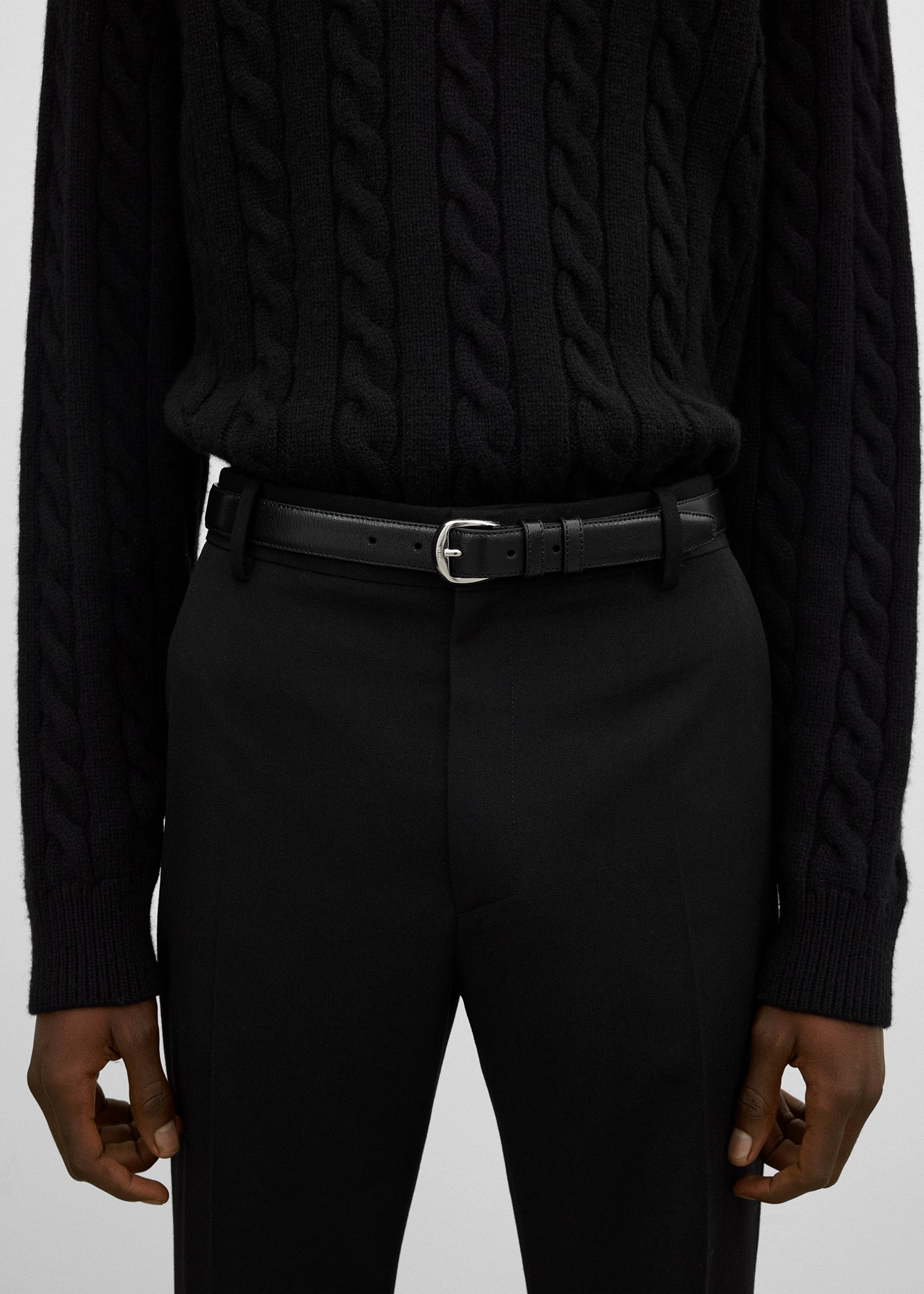 2.5cm classic belt black