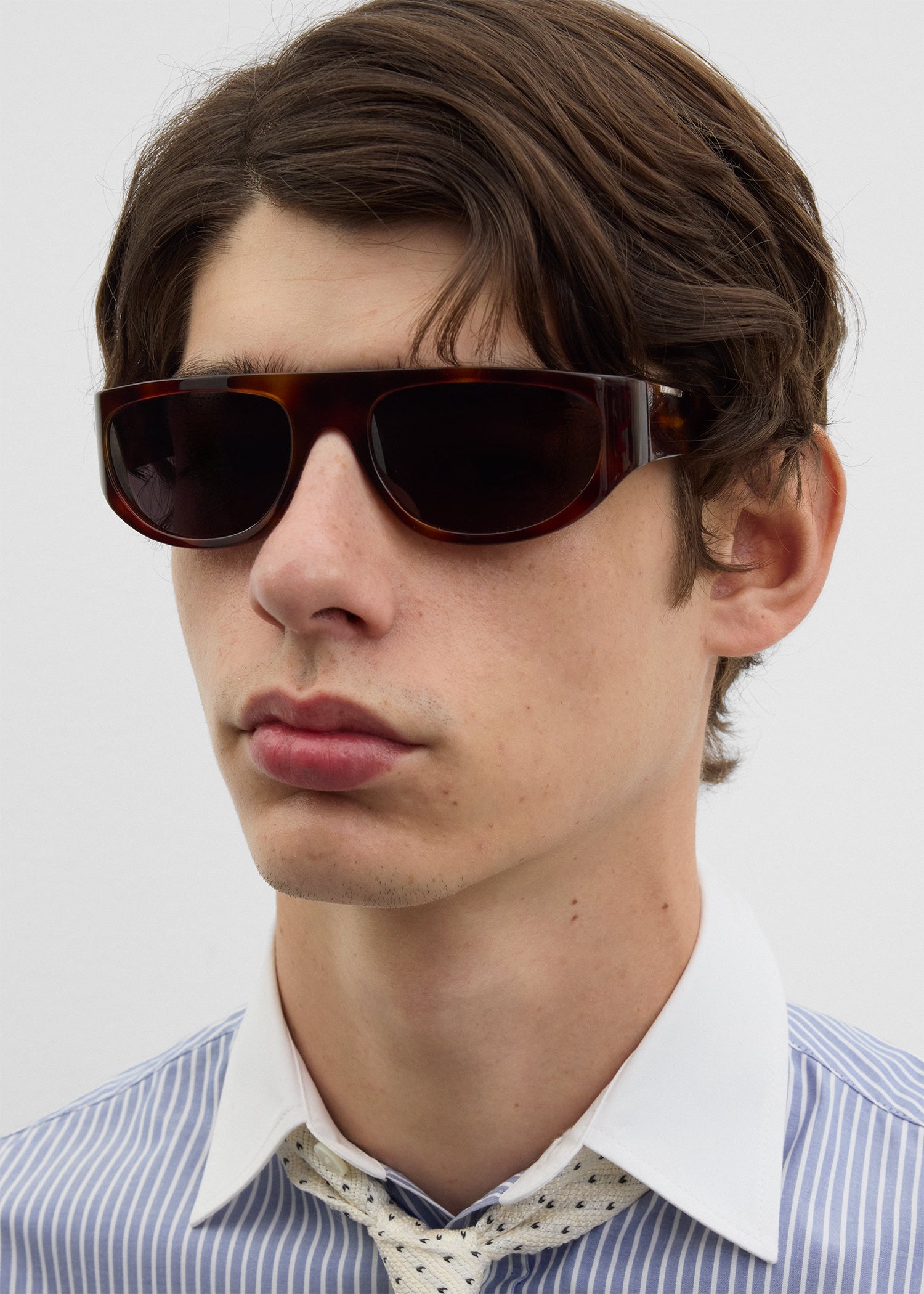 Shield sunglasses dark havana