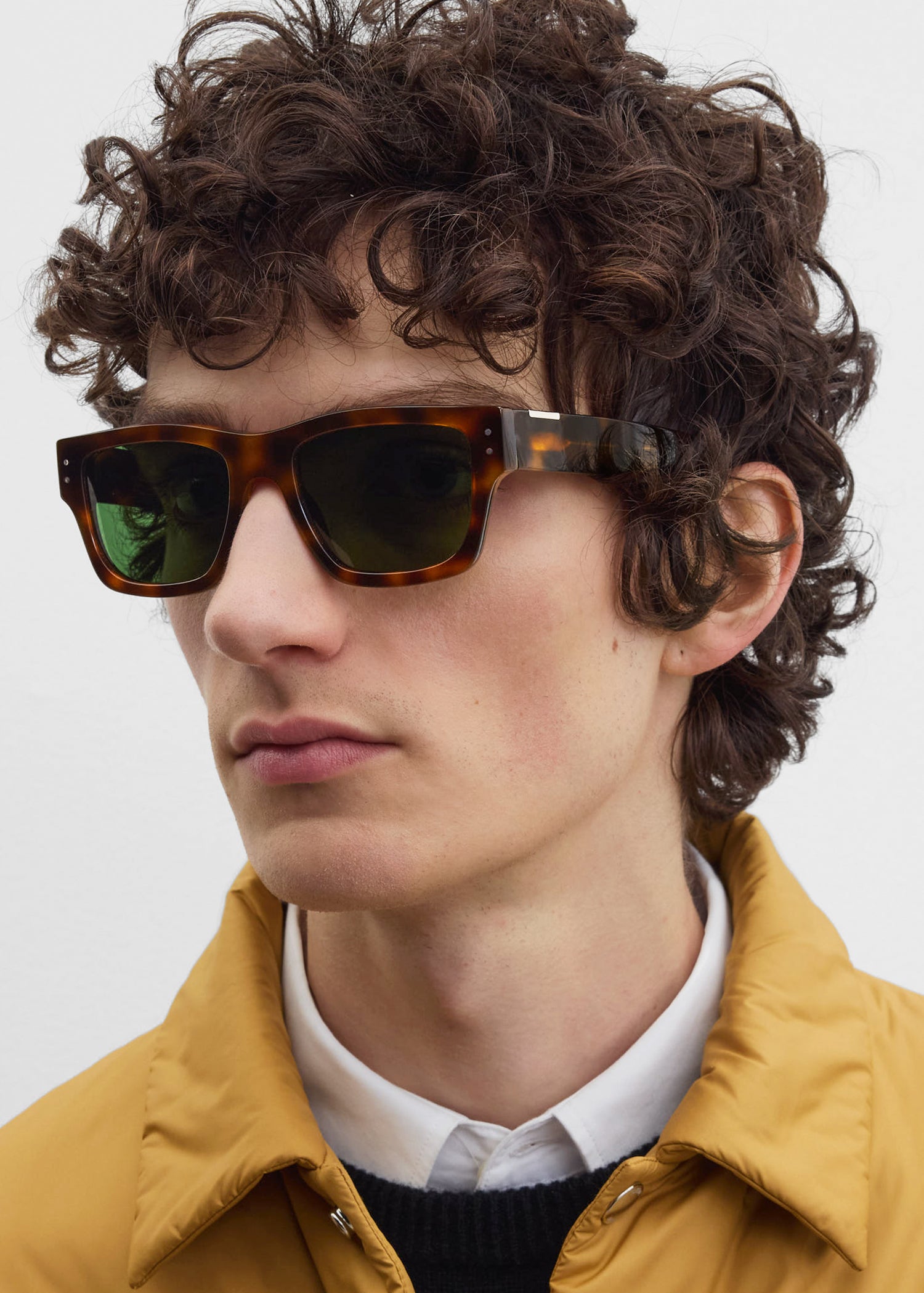 Square sunglasses dark havana