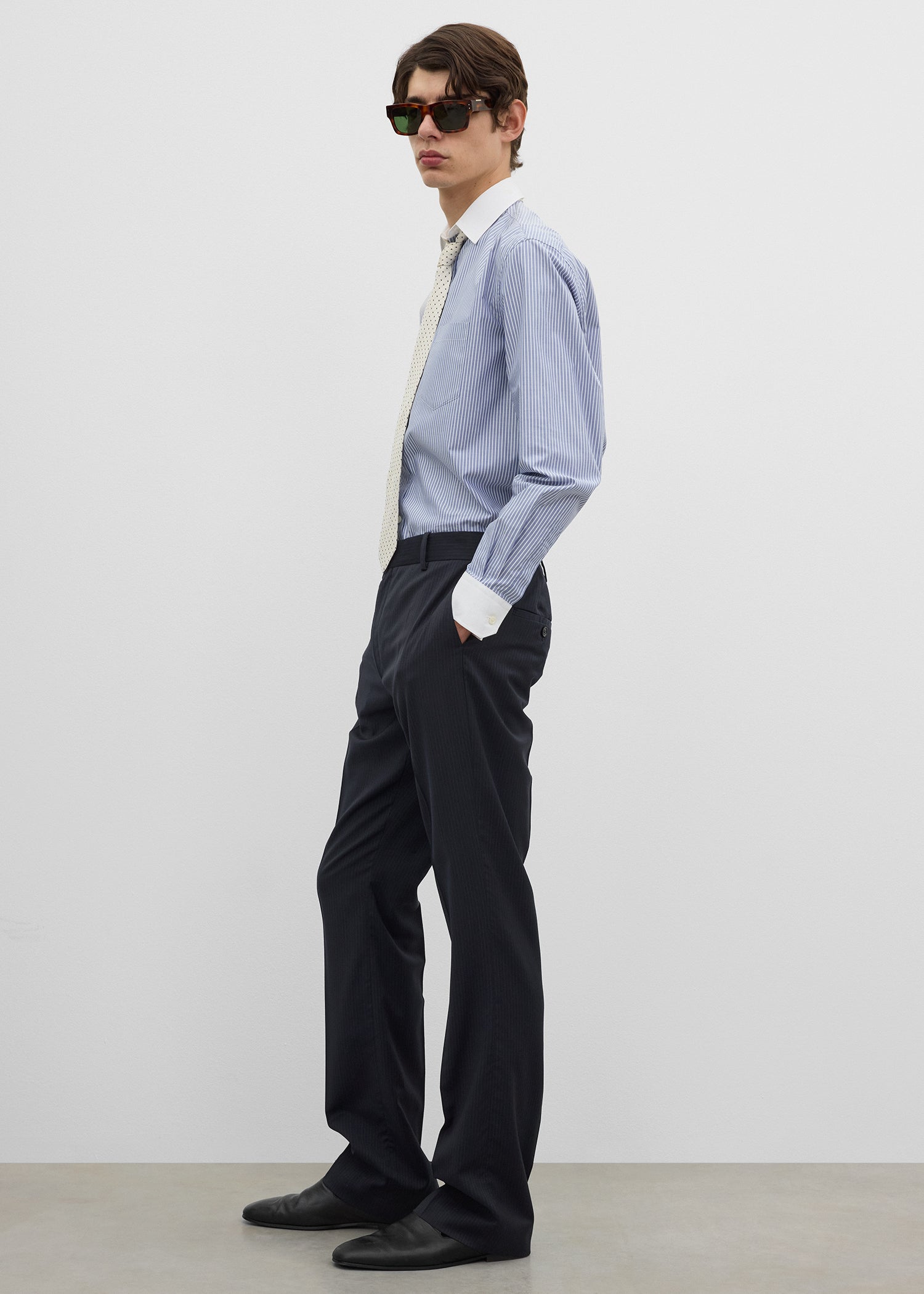 Bootcut trousers navy