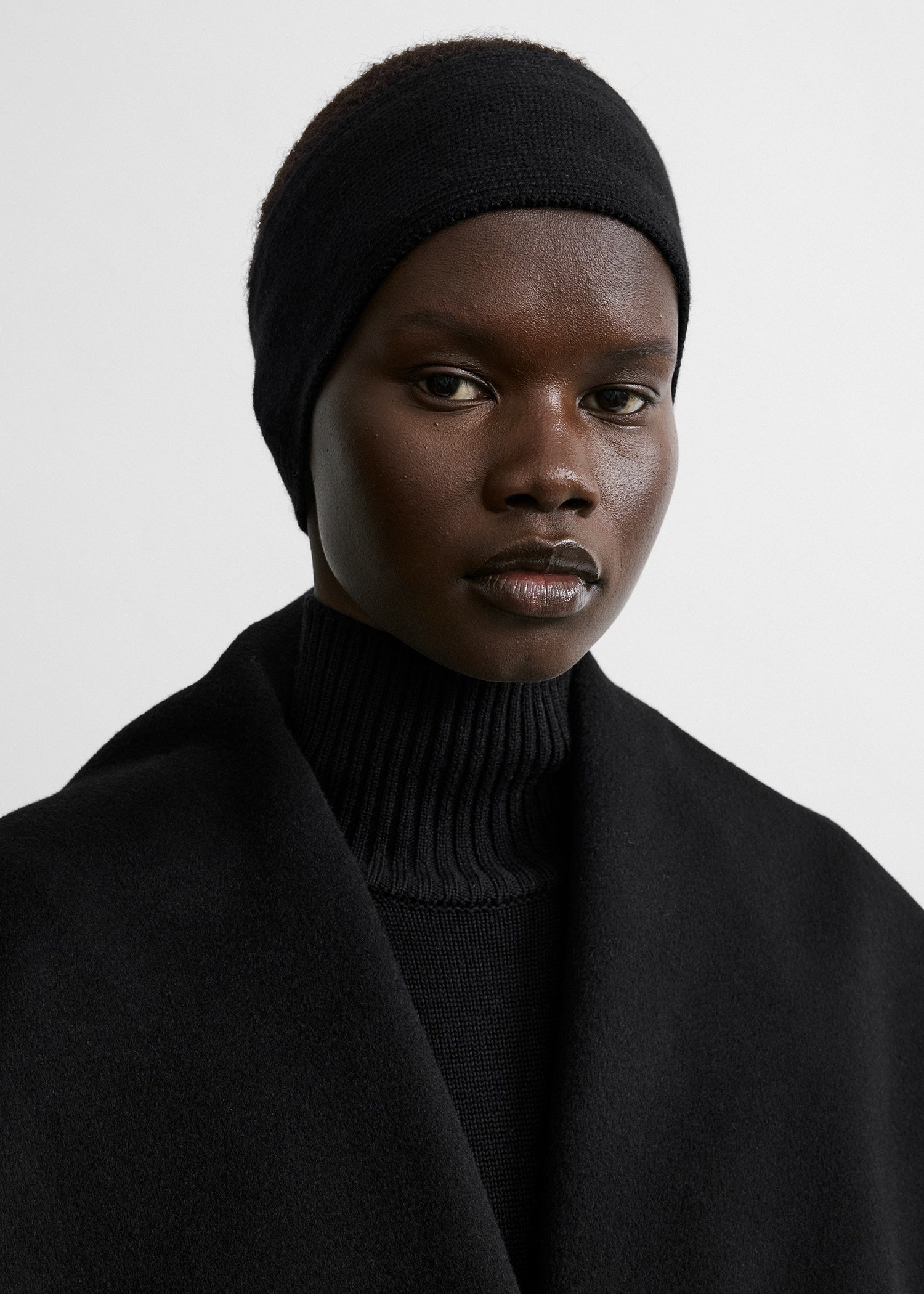 Cashmere headband black
