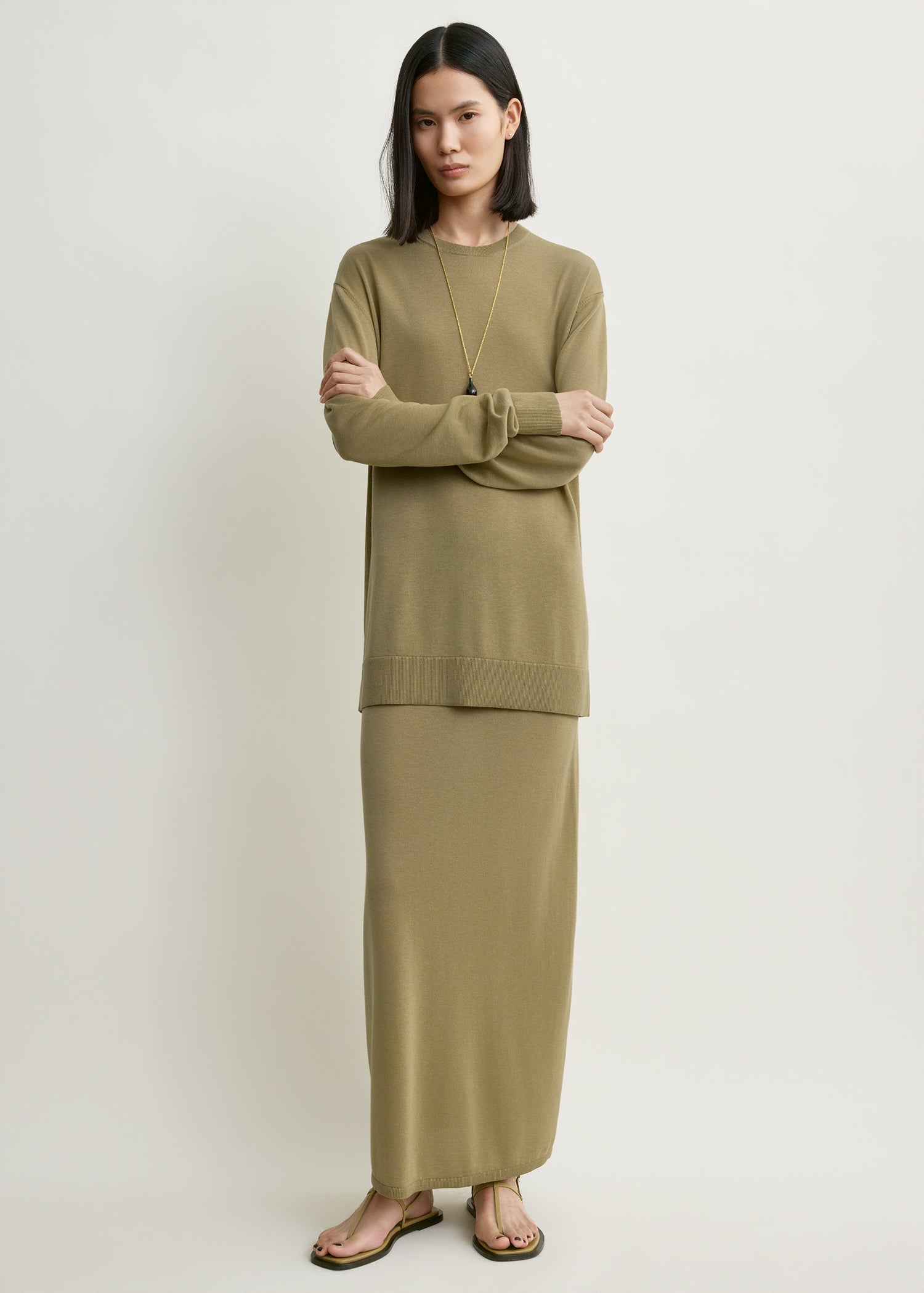 Long-sleeve tee knit desert