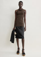 Classic compact knit tank walnut