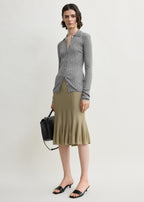 Slim ribbed shirt grey melange