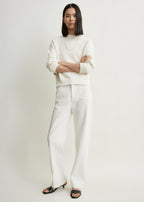 Oversized crew knit macadamia
