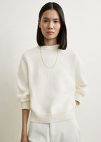 Oversized crew knit macadamia