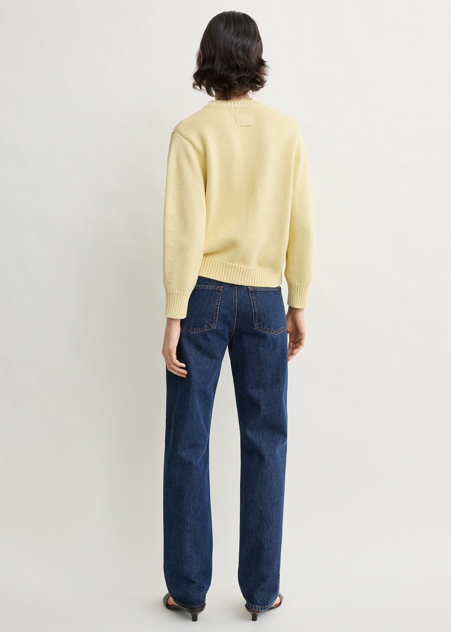 Oversized crew knit buttercup