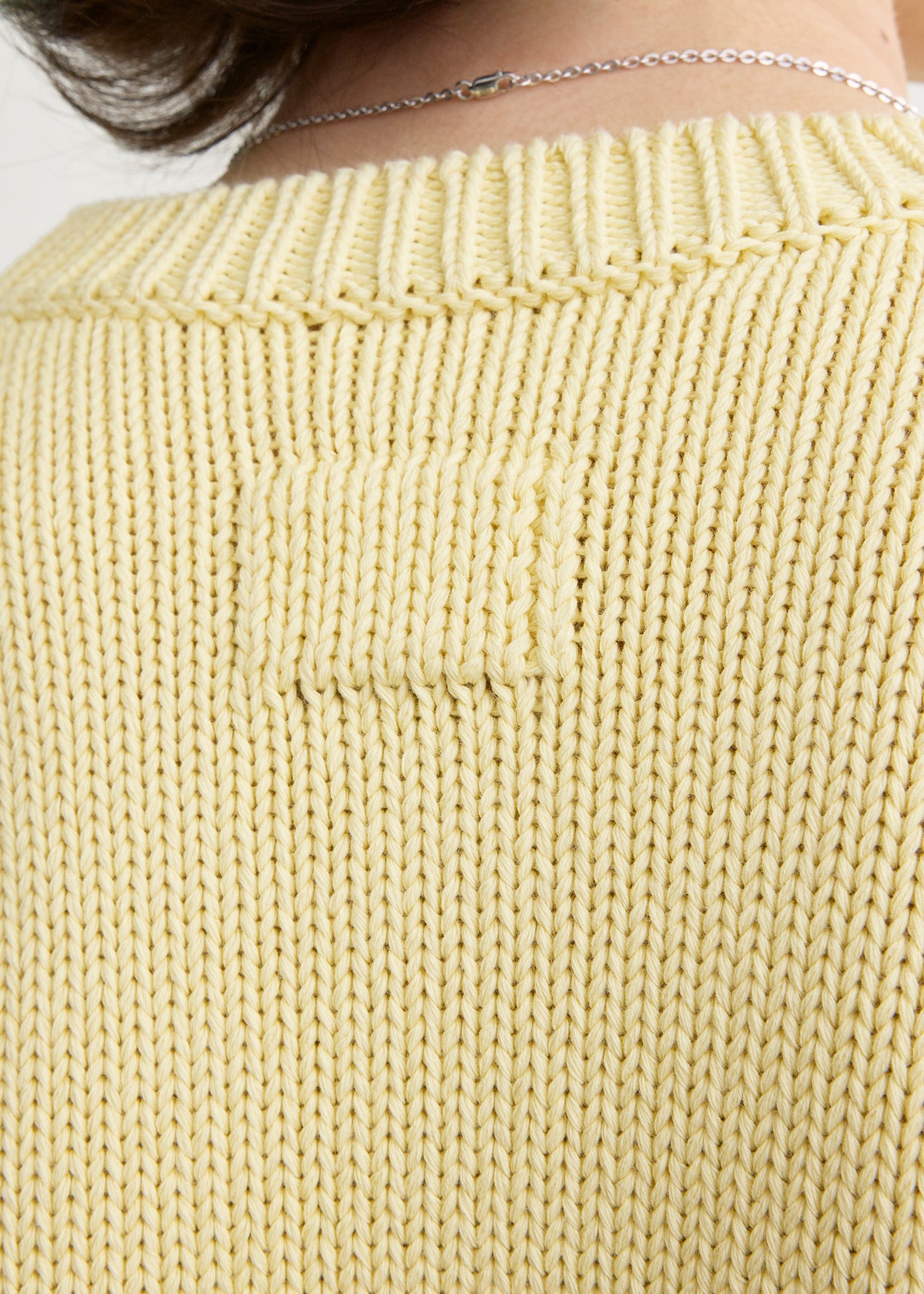Oversized crew knit buttercup