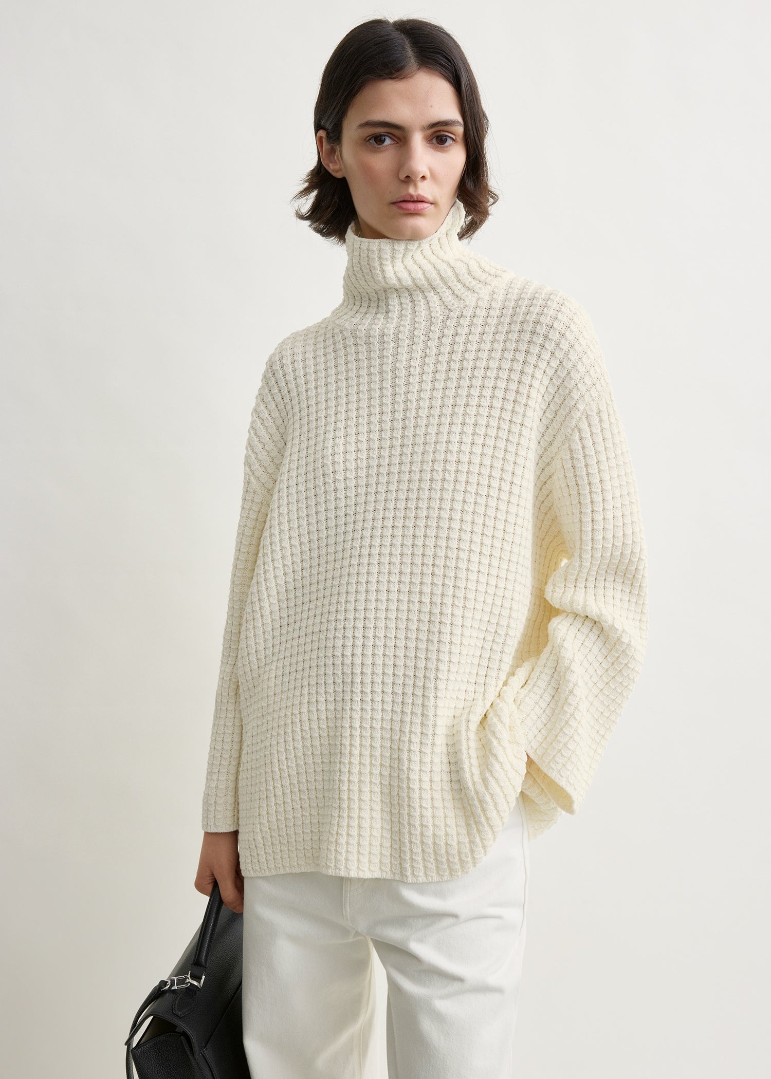 Whipstitch knit milk