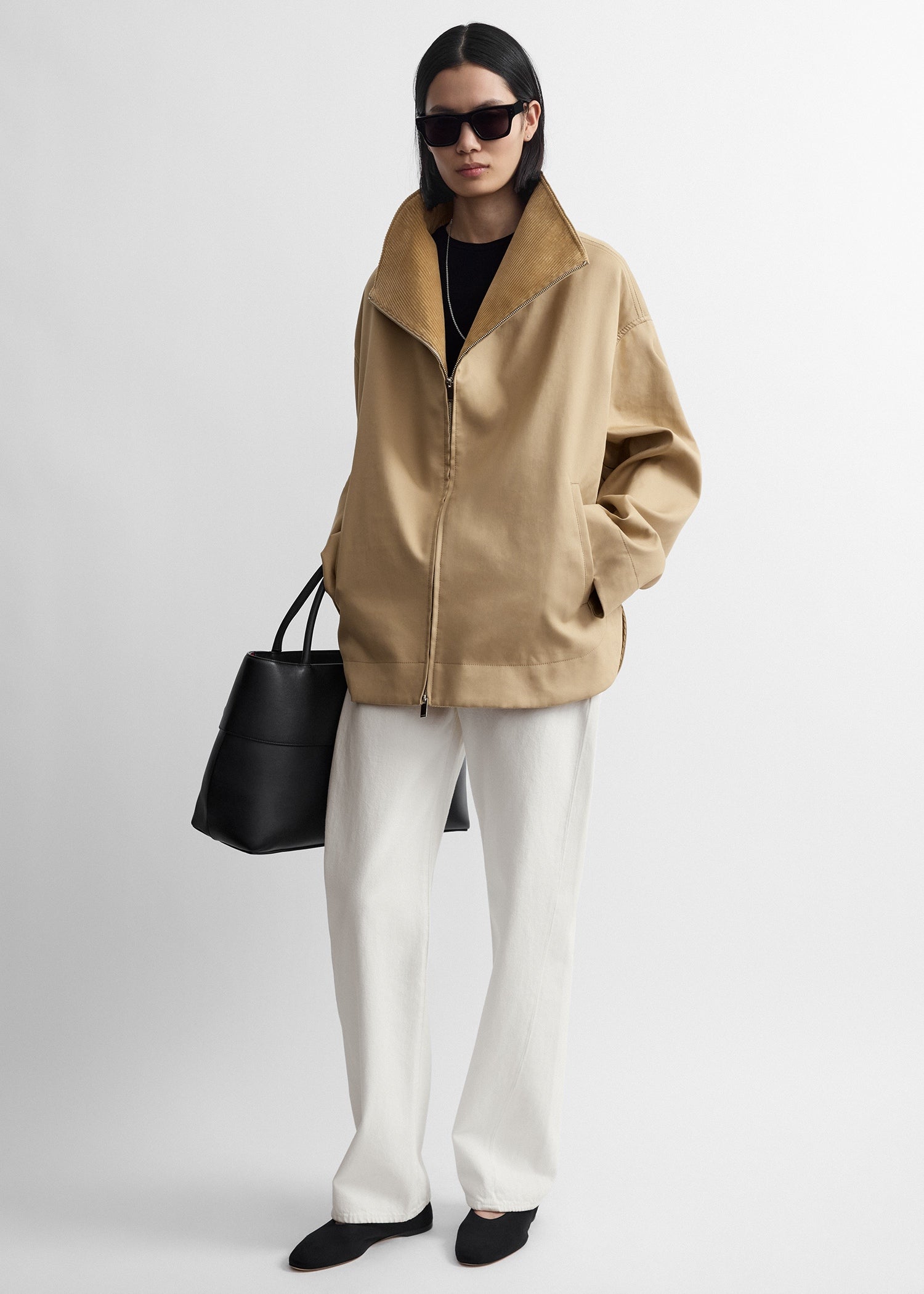 Zipped country jacket fawn