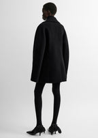 Rounded peacoat black petite