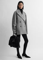 Rounded peacoat grey melange