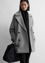 Rounded peacoat grey melange