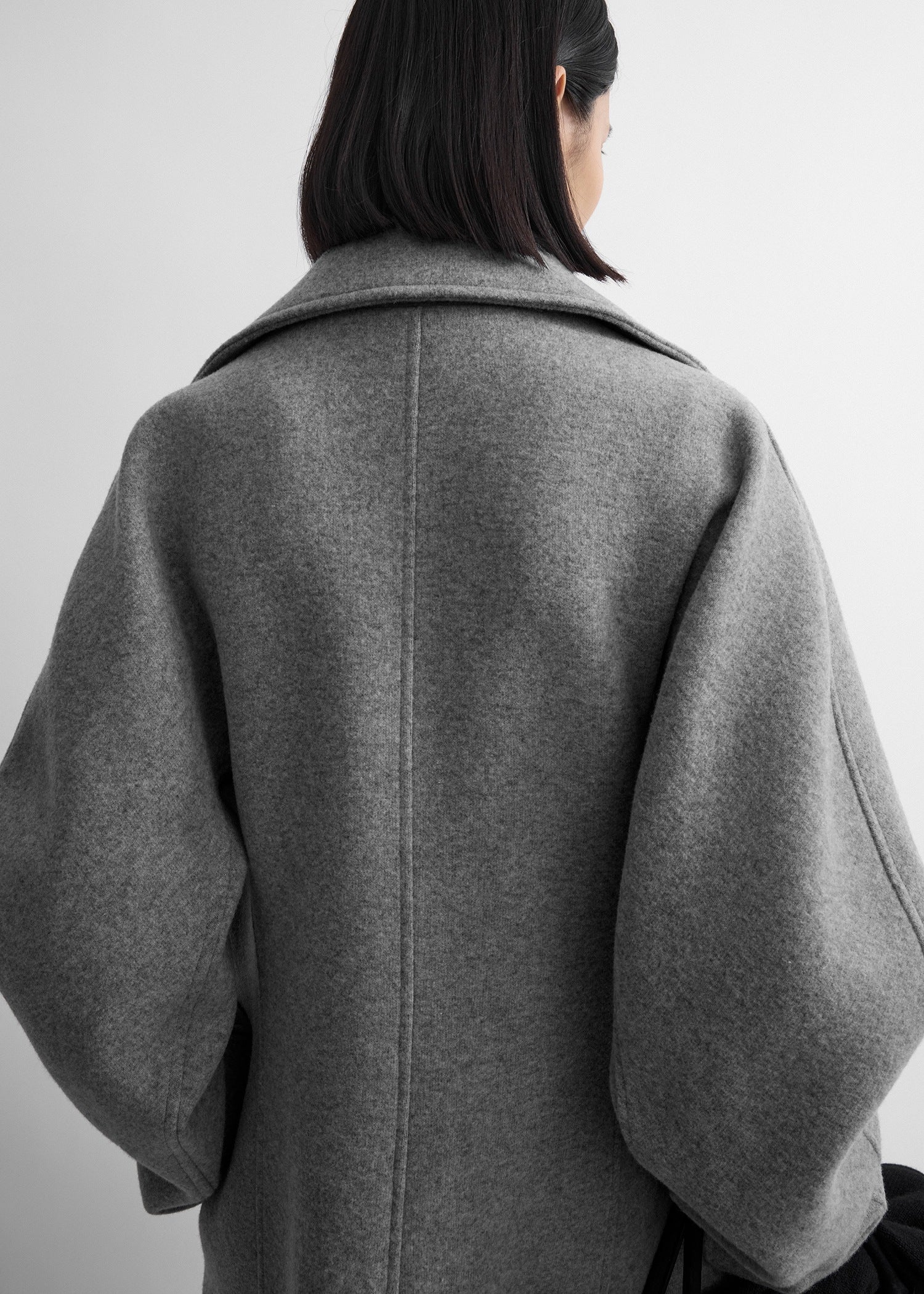Rounded peacoat grey melange