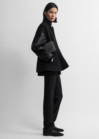 Varsity wool jacket black