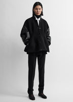 Varsity wool jacket black