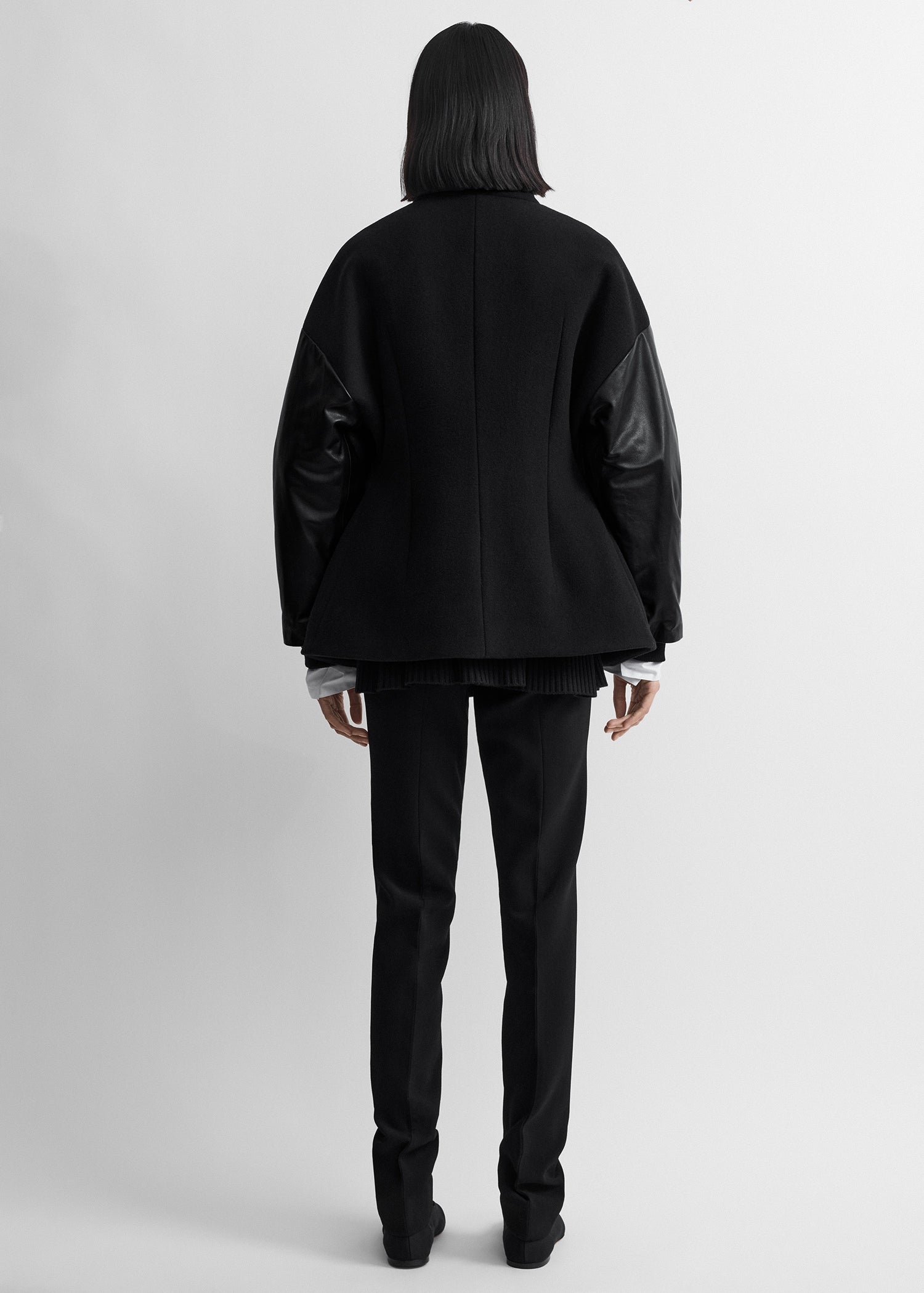 Varsity wool jacket black