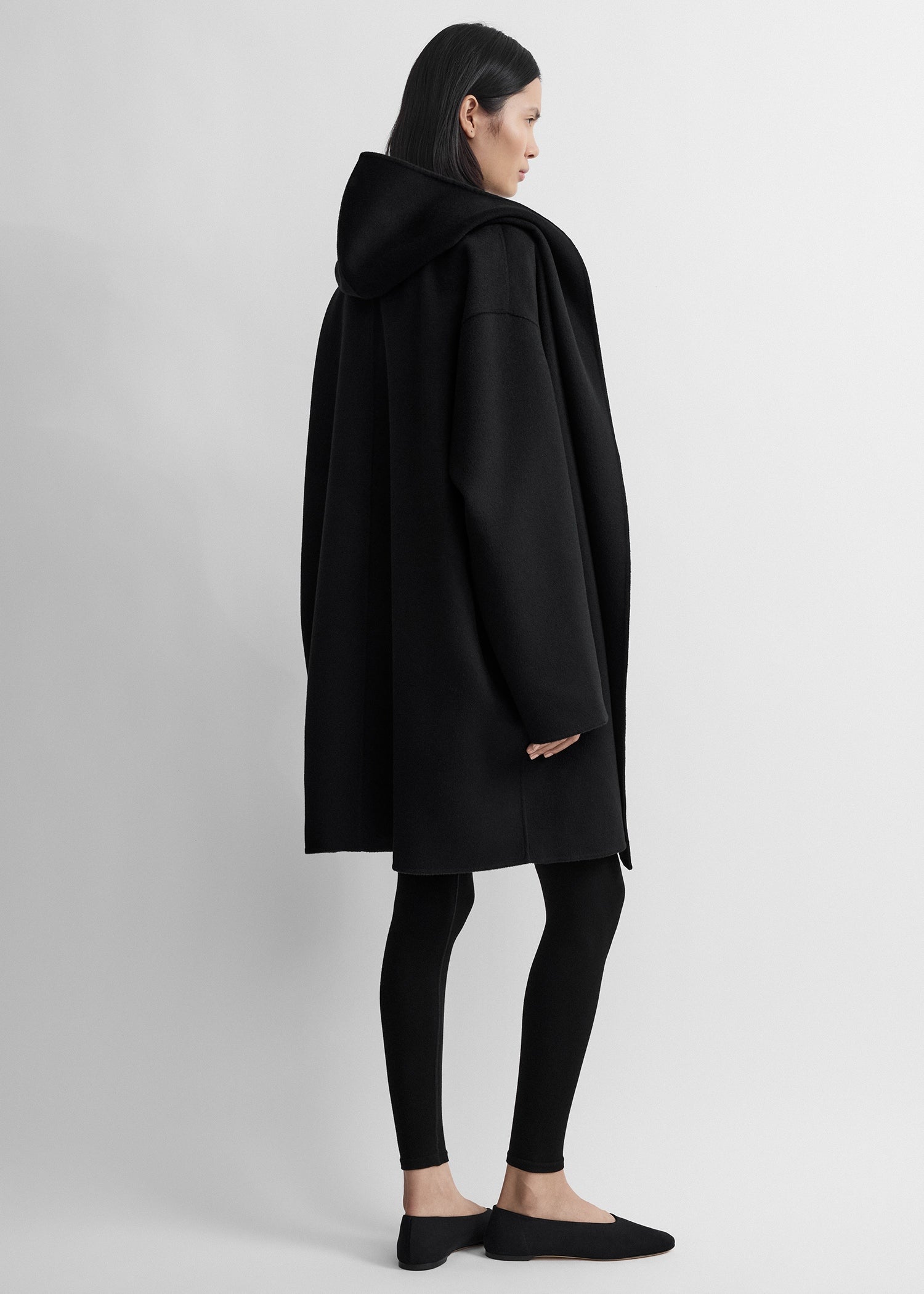 후디 코트 블랙