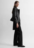 Leather biker black