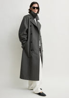 Crisp summer trench taupe