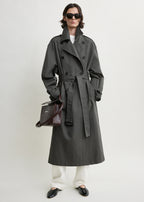 Crisp summer trench taupe