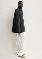 Collared drawstring jacket black