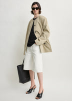 Cotton twill jacket cashew