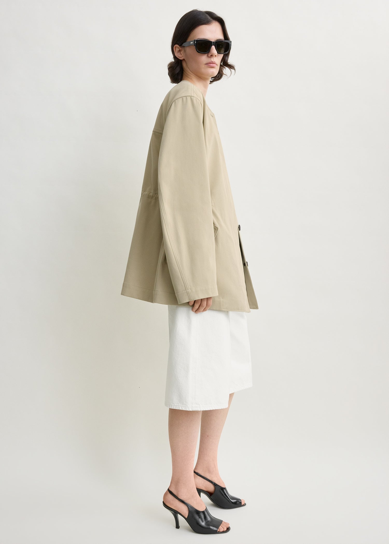 Cotton twill jacket cashew