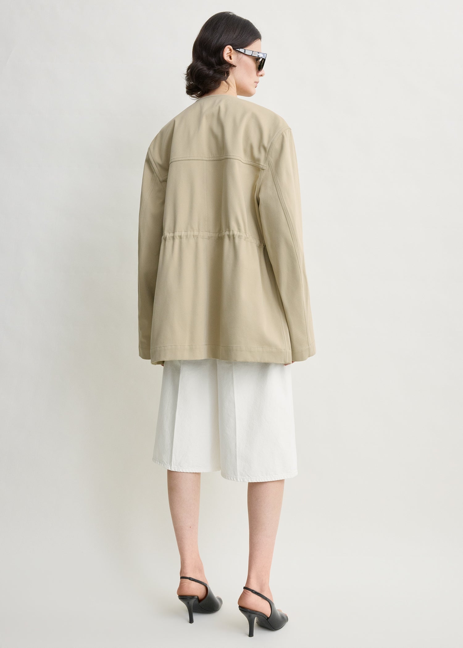 Cotton twill jacket cashew