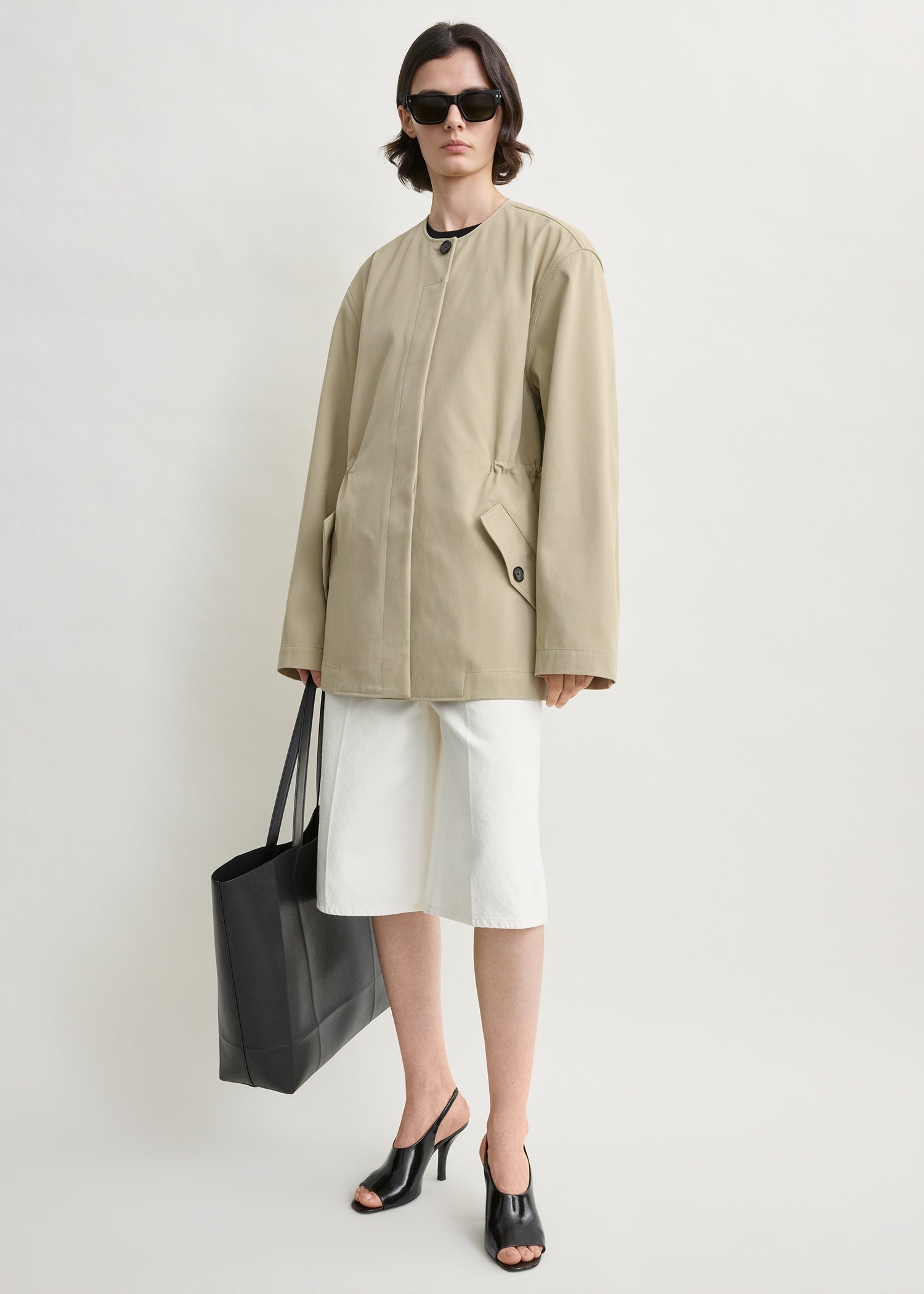 Cotton twill jacket cashew