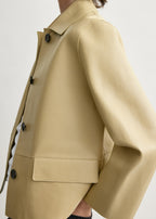 Bonded leather jacket chai