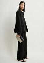 Jacquard cotton jacket black