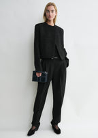 Mini T-flap naplack bag navy