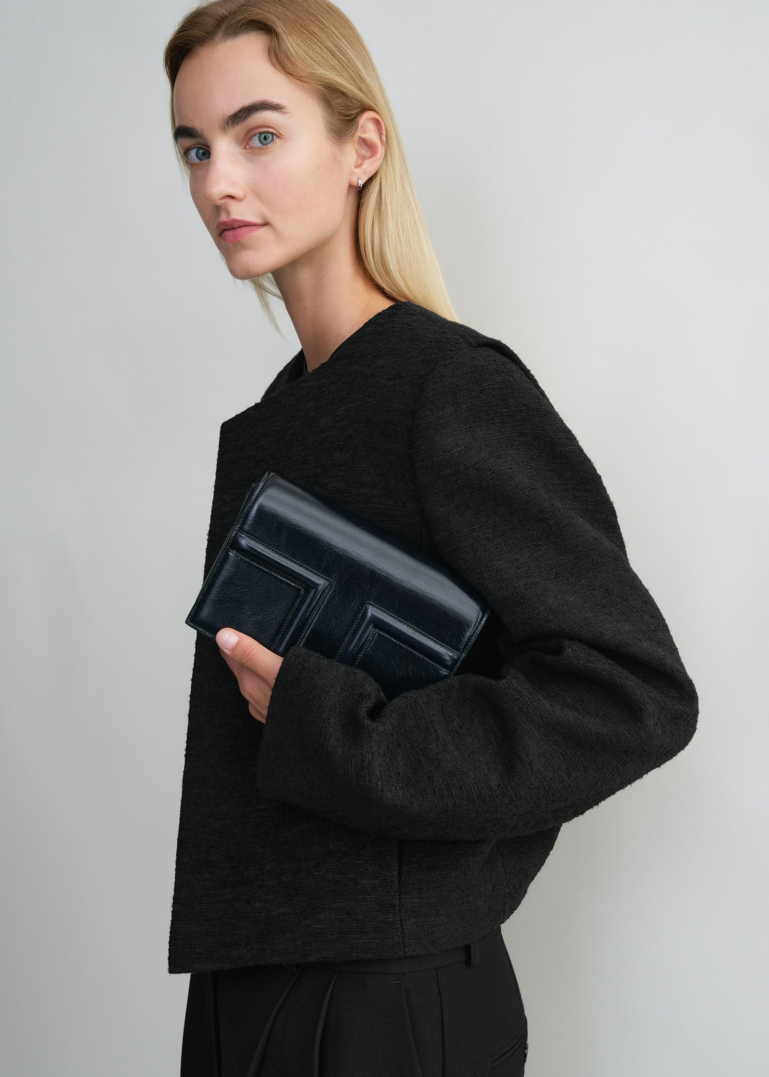 Mini T-flap naplack bag navy