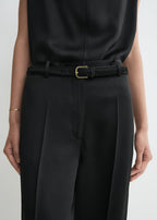 Pony hair belt black